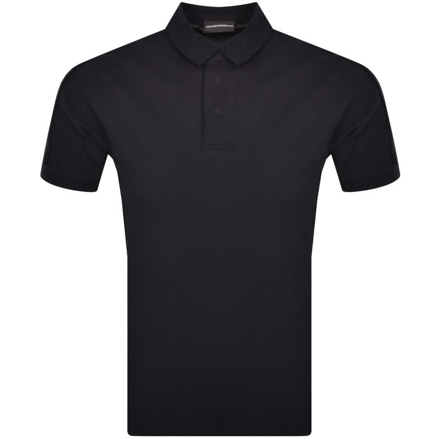 Image number 2 for Emporio Armani Short Sleeved Polo T Shirt Navy