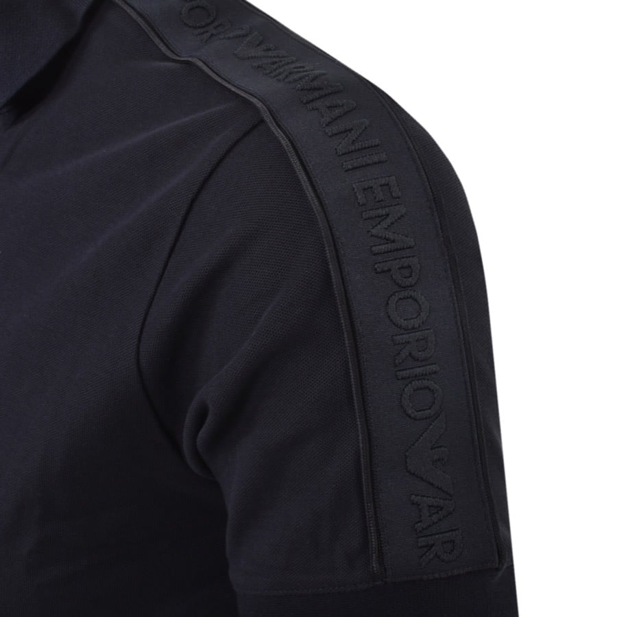 Image number 3 for Emporio Armani Short Sleeved Polo T Shirt Navy