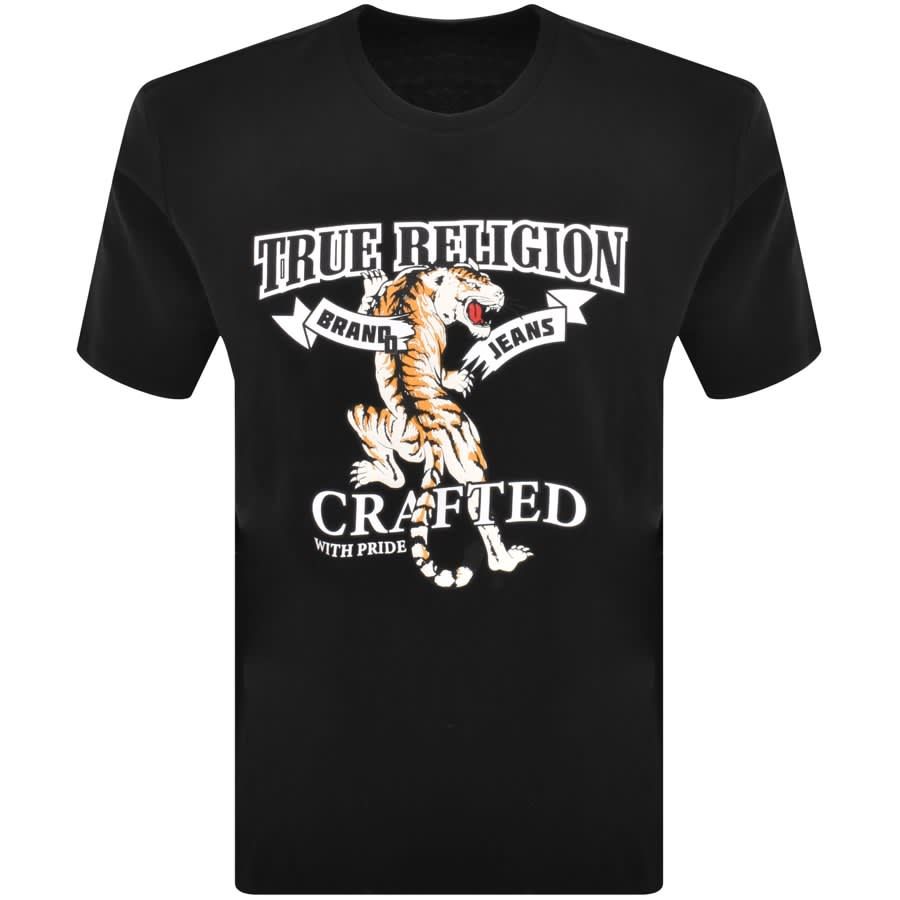 Image number 1 for True Religion Jeans Tiger T Shirt Black