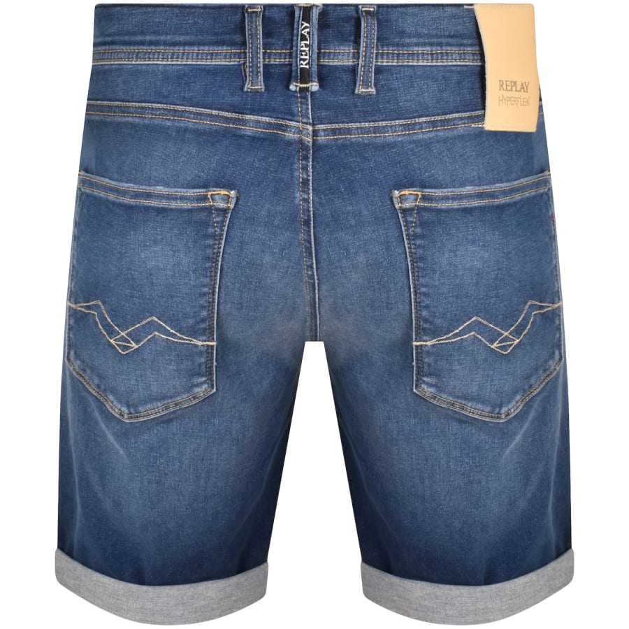 Image number 2 for Replay RBJ 981 Shorts Mid Wash Blue
