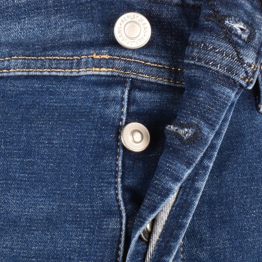 Image number 5 for Replay RBJ 981 Shorts Mid Wash Blue