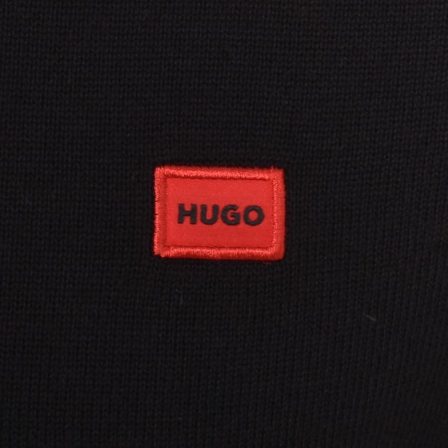 Image number 3 for HUGO San Peer C Knit Jumper Black