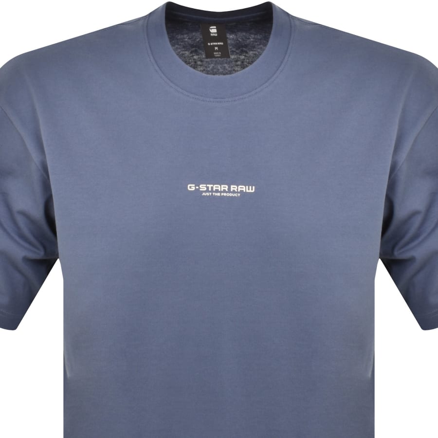 Image number 2 for G-Star Boxy Logo T Shirt Blue