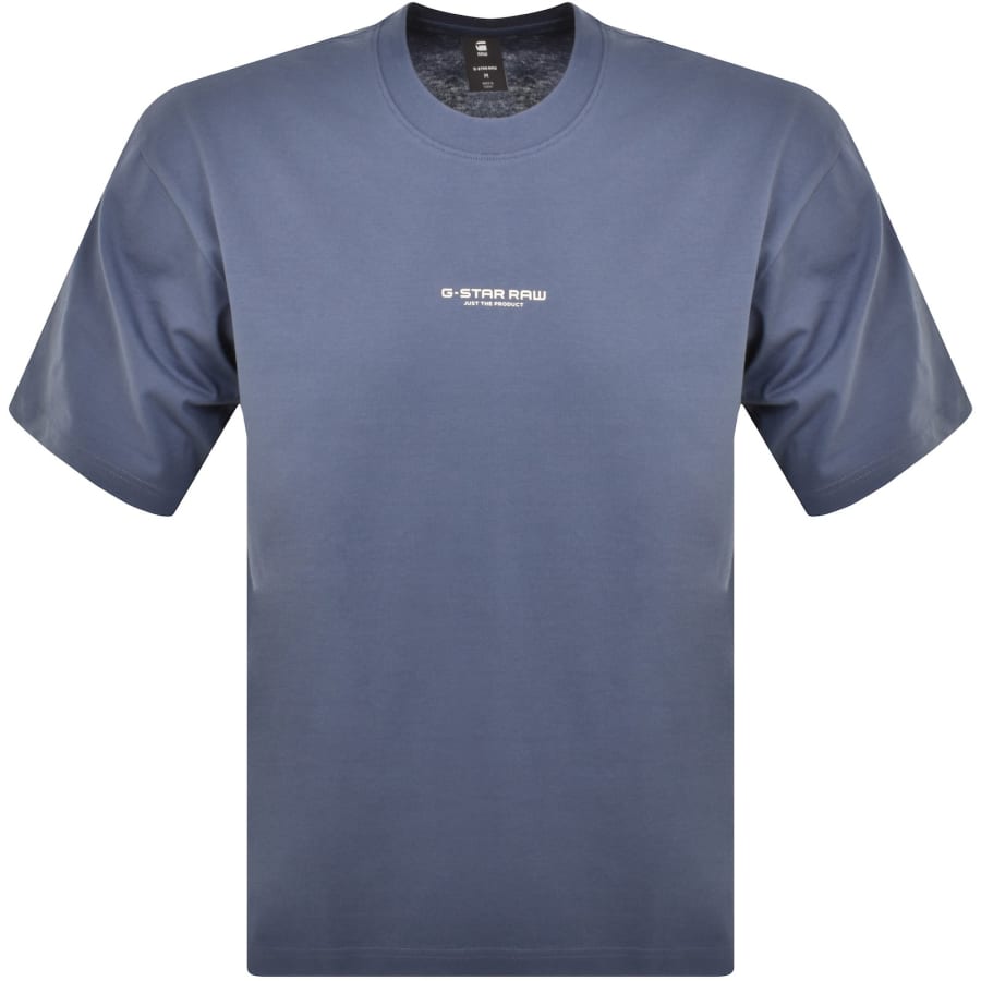 Image number 1 for G-Star Boxy Logo T Shirt Blue