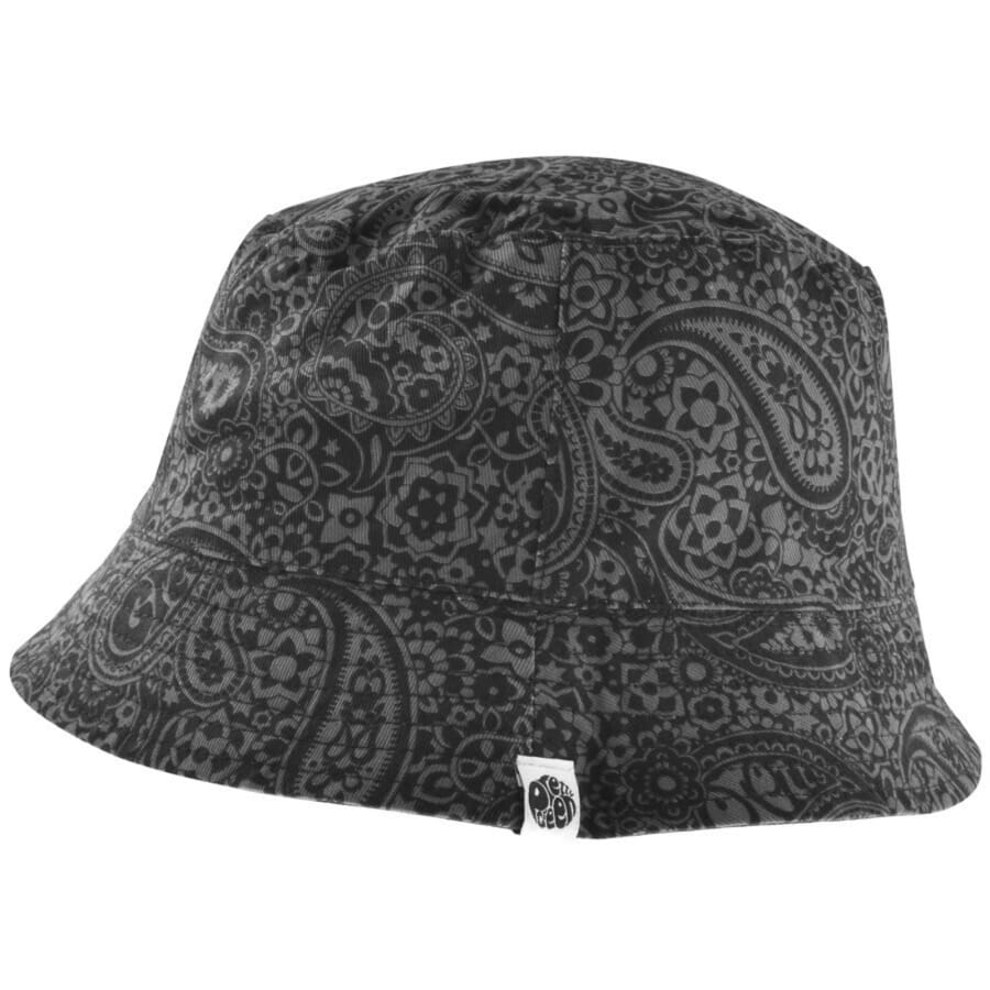 Image number 2 for Pretty Green Tonal Paisley Bucket Hat Black