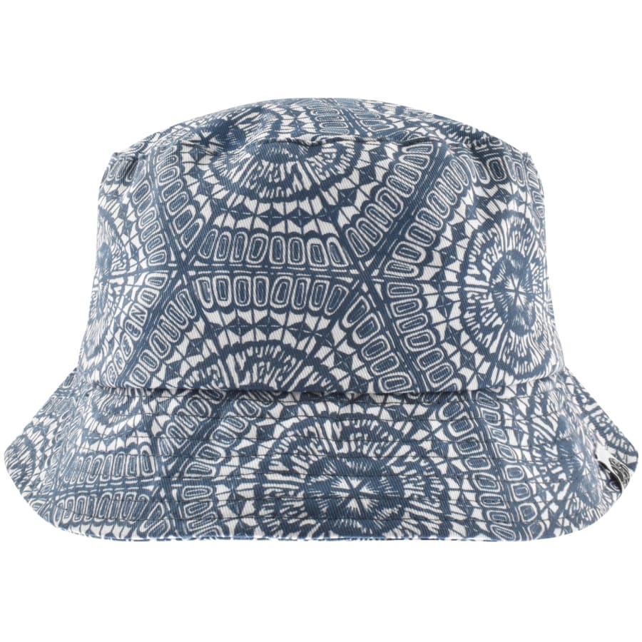 Image number 1 for Pretty Green Anaheim Geo Print Bucket Hat Navy