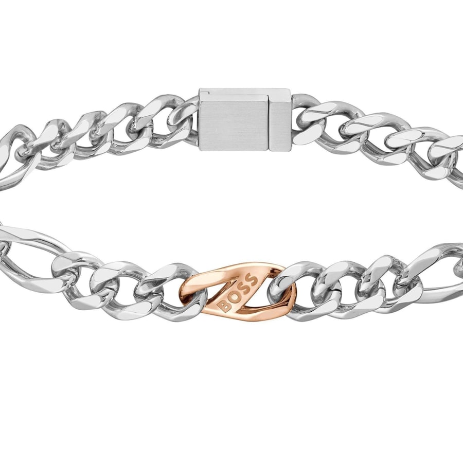 Image number 2 for BOSS Rian Chain Link Bracelet Silver