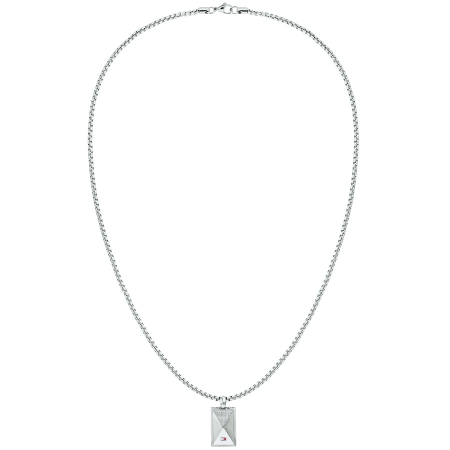 Image number 1 for Tommy Hilfiger Geometric Necklace Silver