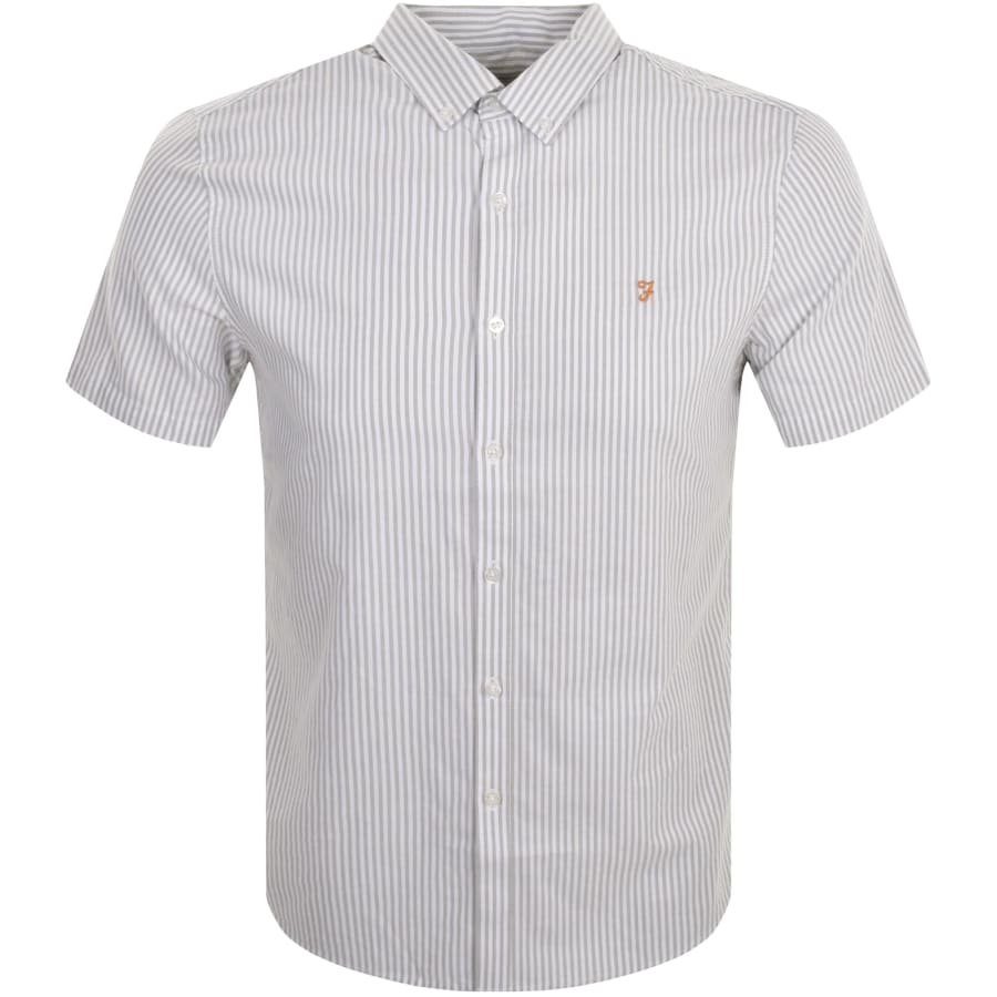 Image number 1 for Farah Vintage Brewer Short Sleeve Shirt Green