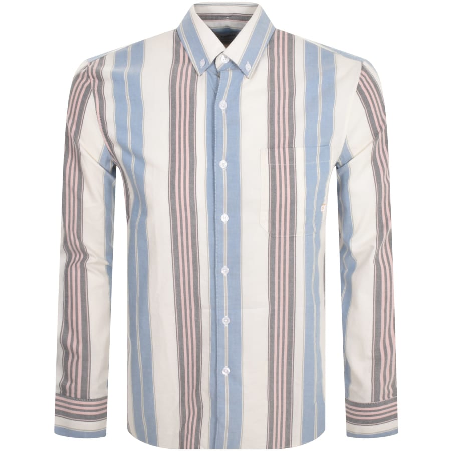 Image number 1 for Farah Millard Long Sleeve Shirt Beige