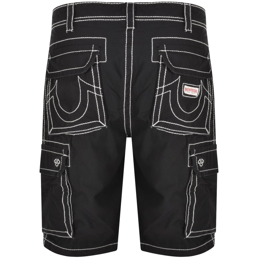 Image number 2 for True Religion Big T Cargo Shorts Black
