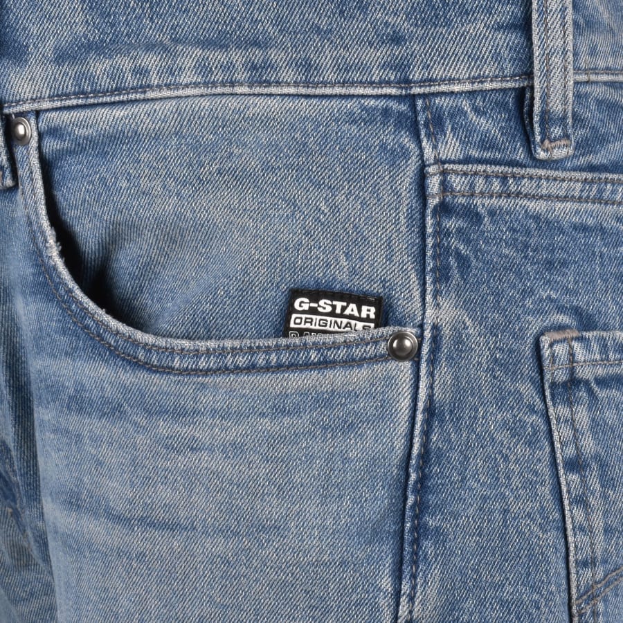 Image number 4 for G-Star Mosa Straight Fit Light Wash Jeans Blue