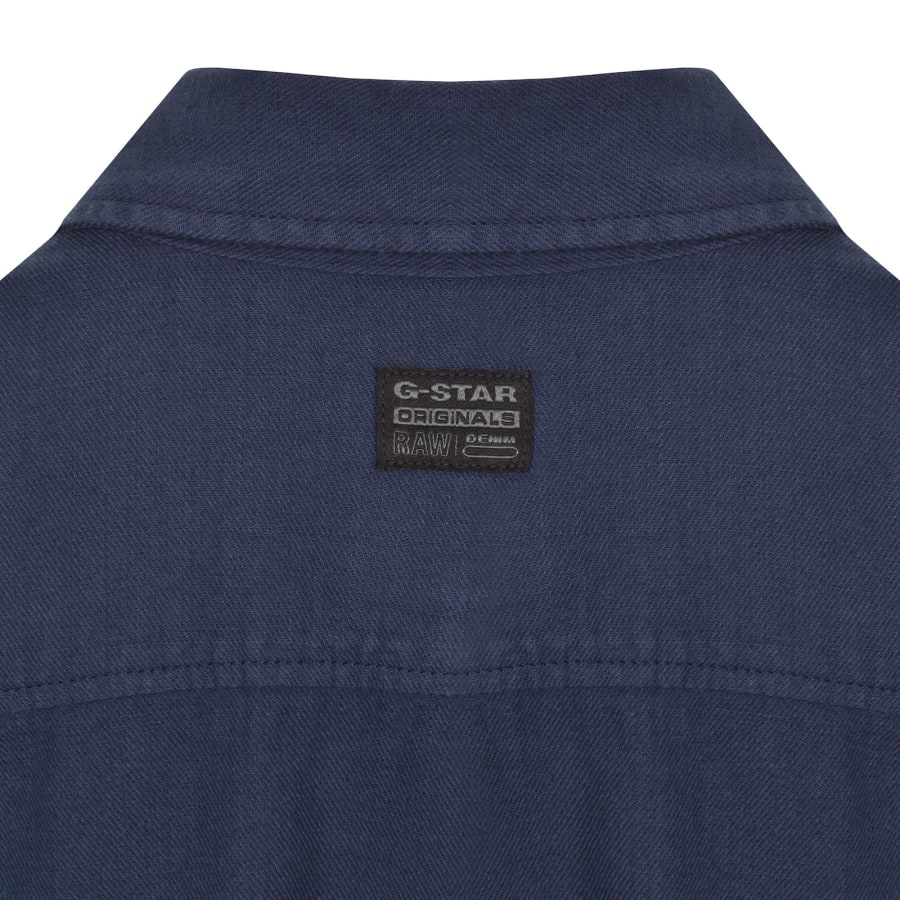 Image number 4 for G-Star Marine Slim Short Sleeved Shirt Blue