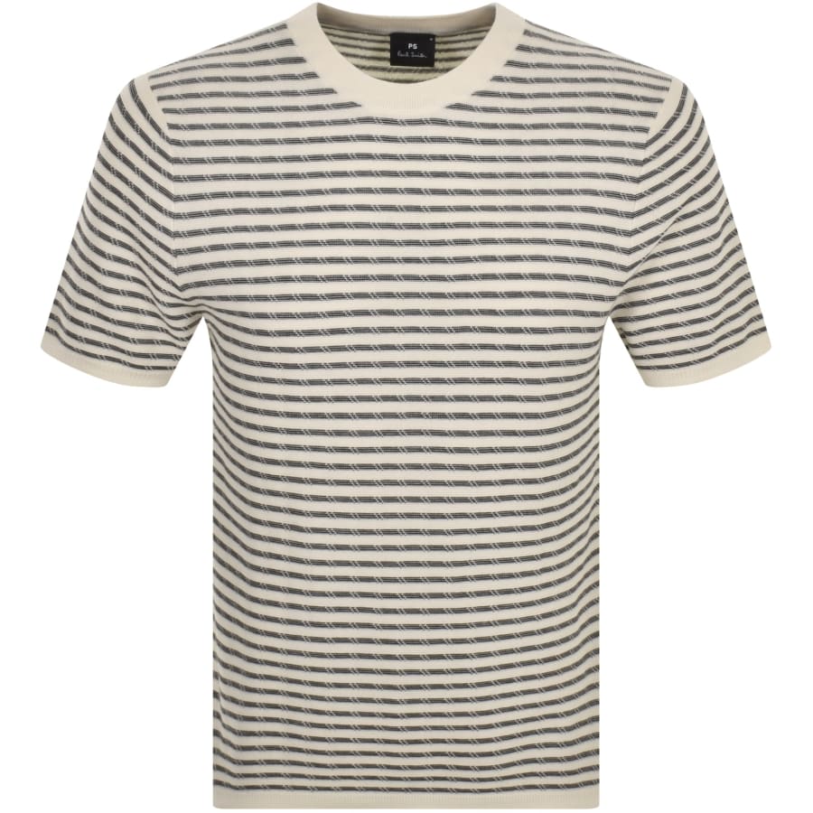 Image number 1 for Paul Smith Stripe T Shirt Cream