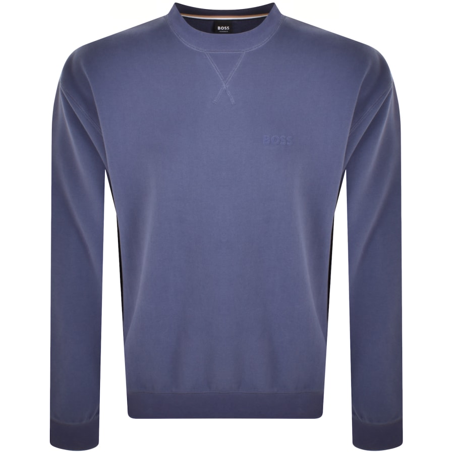 Image number 2 for BOSS Contemporary Relaxed Fit Sweatshirt Navy