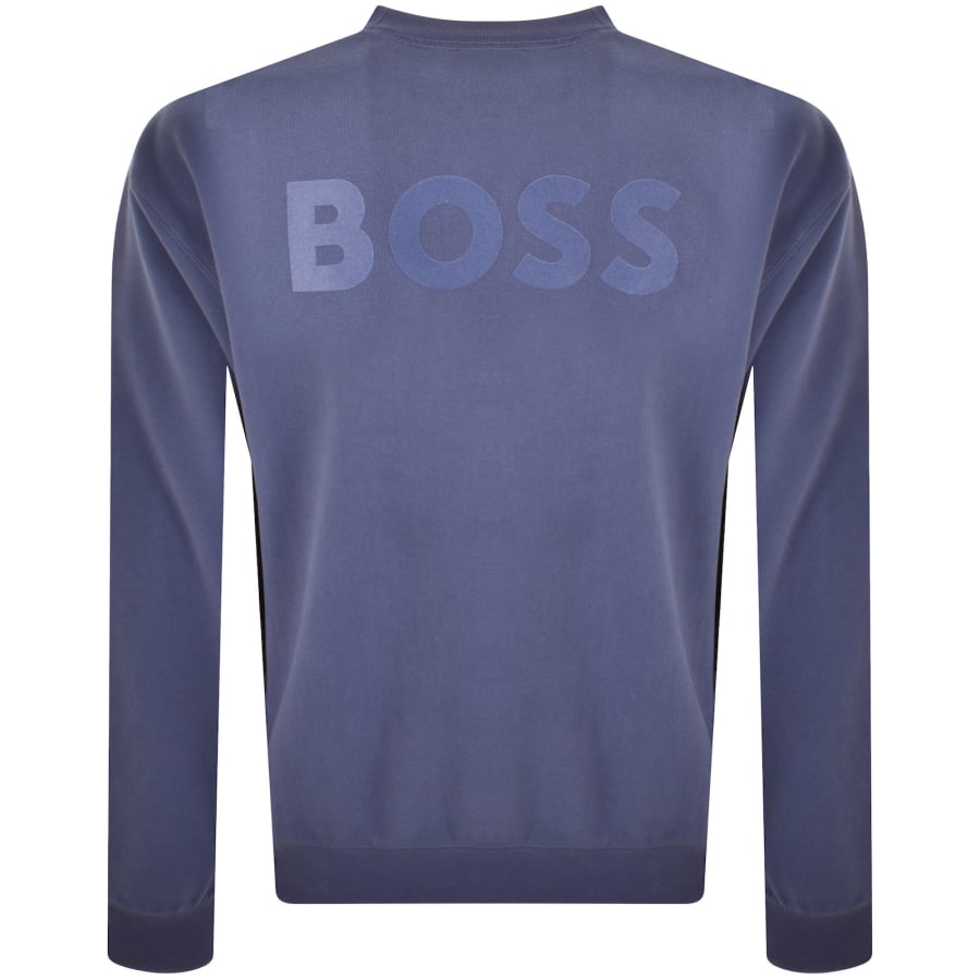Image number 3 for BOSS Contemporary Relaxed Fit Sweatshirt Navy