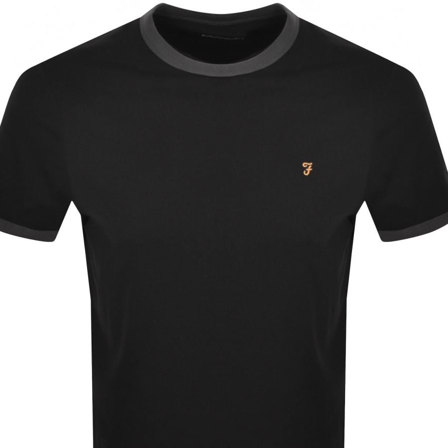 Image number 2 for Farah Groves Ringer T Shirt Black
