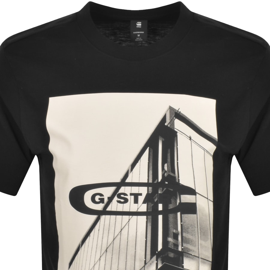 Image number 2 for G-Star HQ Oldskool Logo T Shirt Black