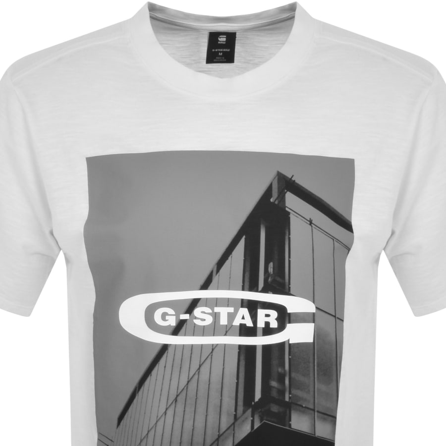 Image number 2 for G-Star HQ Oldskool Logo T Shirt White