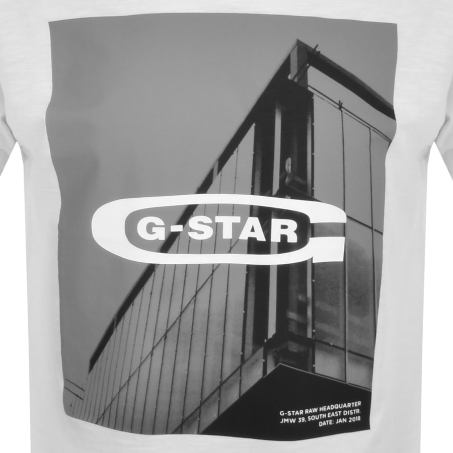 Image number 3 for G-Star HQ Oldskool Logo T Shirt White