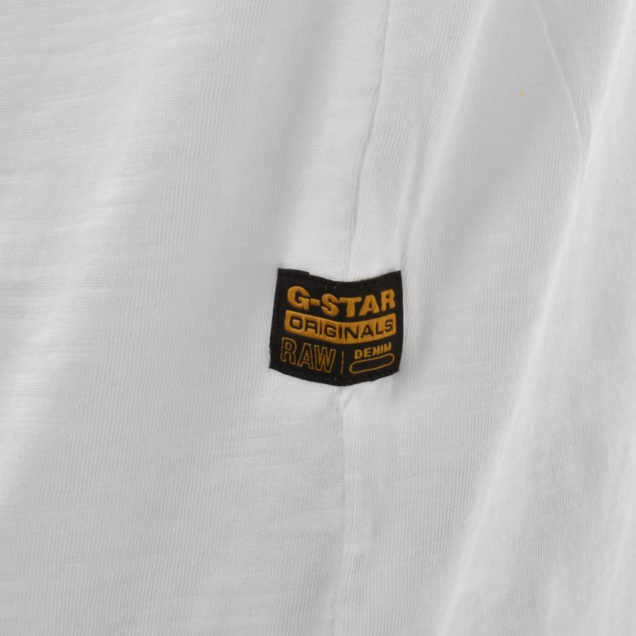 Image number 4 for G-Star HQ Oldskool Logo T Shirt White