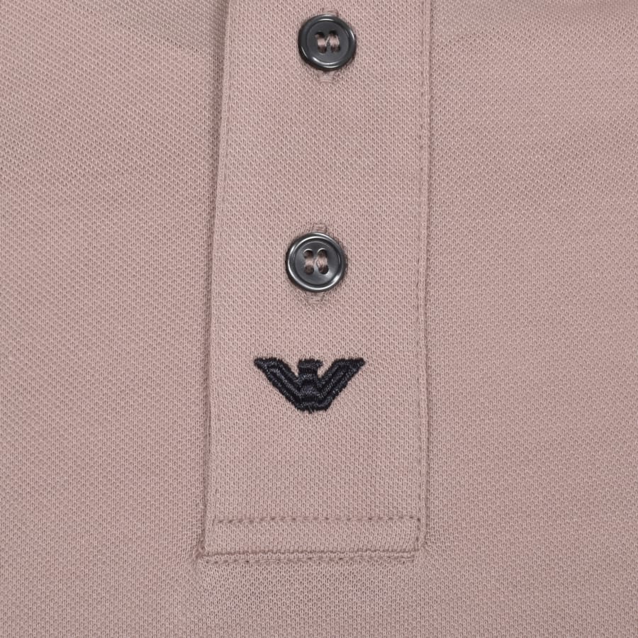 Image number 3 for Emporio Armani Short Sleeved Polo T Shirt Pink