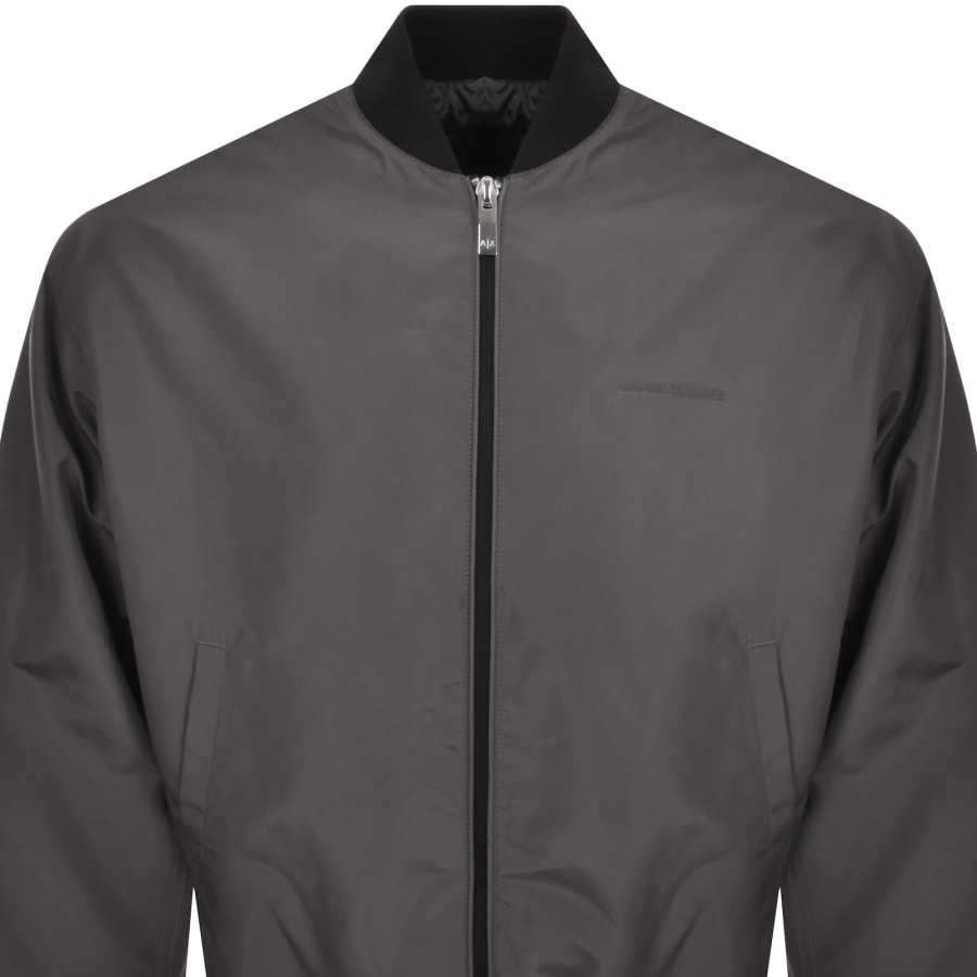 Image number 3 for Armani Exchange Bomber Jacket Grey