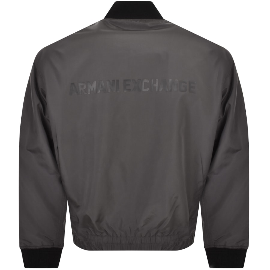 Image number 4 for Armani Exchange Bomber Jacket Grey
