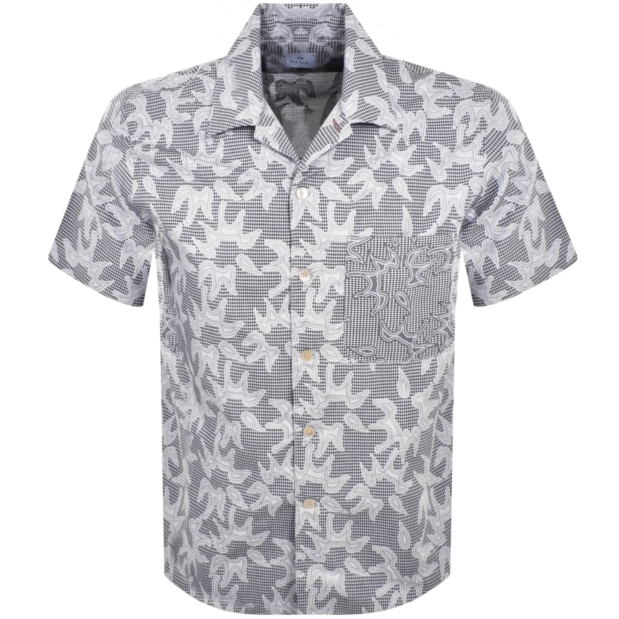 Image number 1 for Paul Smith Casual Fit Short Sleeved Shirt Navy