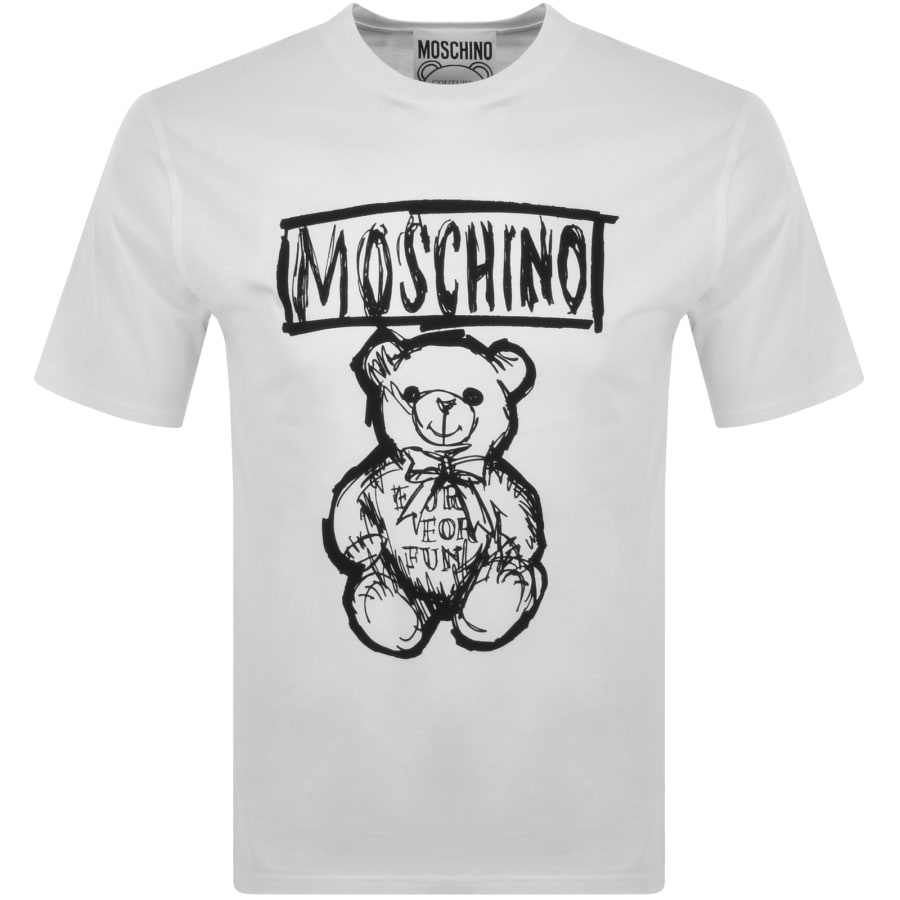 Moschino Logo T Shirt White | Mainline Menswear United States