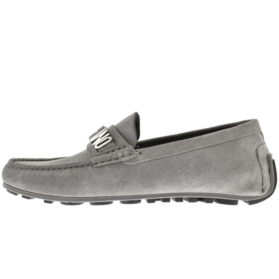 Light Grey Suede Mens Driving Shoes