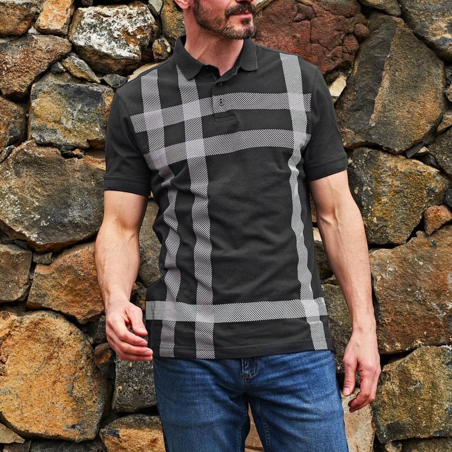 Image number 4 for Barbour Blaine Short Sleeve Polo T Shirt Dark Grey