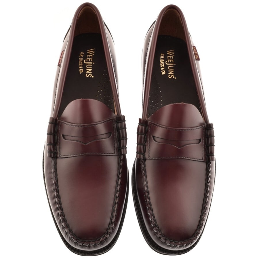 GH Bass Weejun II Larson Leather Loafers Burgundy | Mainline 