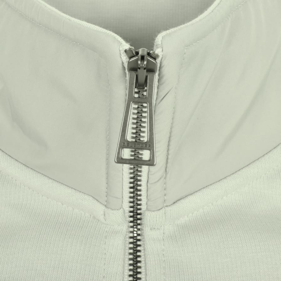 Image number 4 for Belstaff Alloy Quarter Zip Sweatshirt Grey