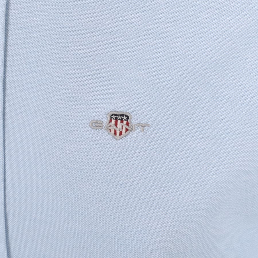 Image number 3 for Gant Regular Jersey Pique Long Sleeved Shirt Blue