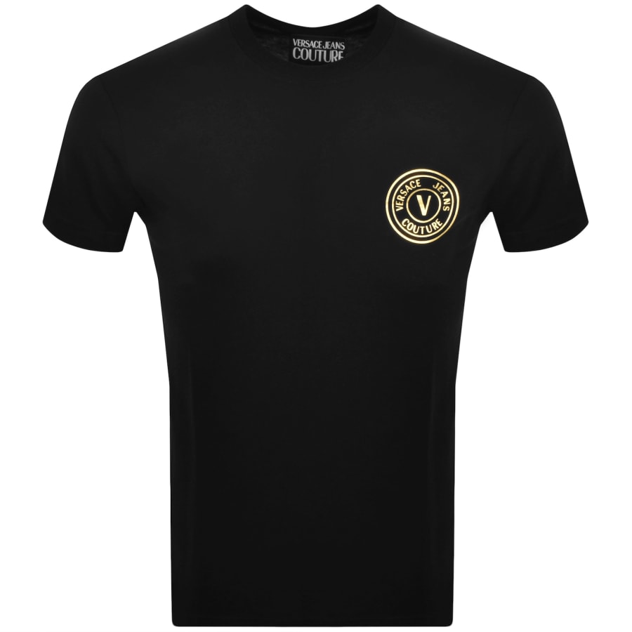 Versace Jeans Couture Slim Fit Logo T Shirt Black | Mainline  