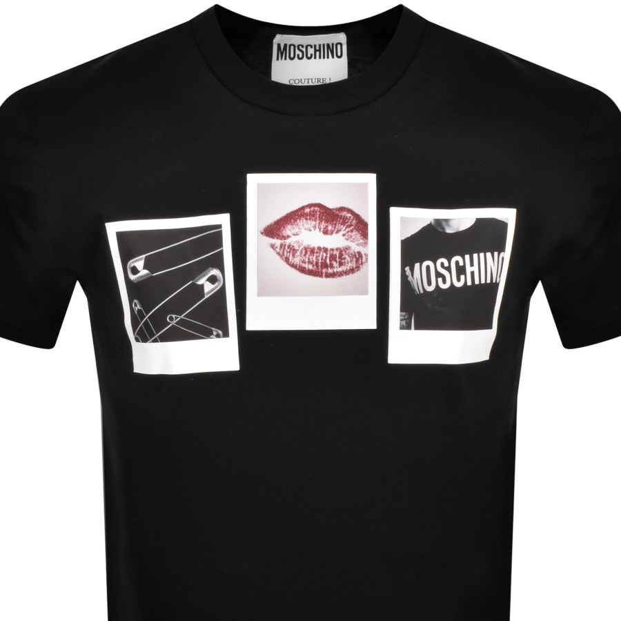 Moschino Graphic T Shirt Black | Mainline Menswear Denmark