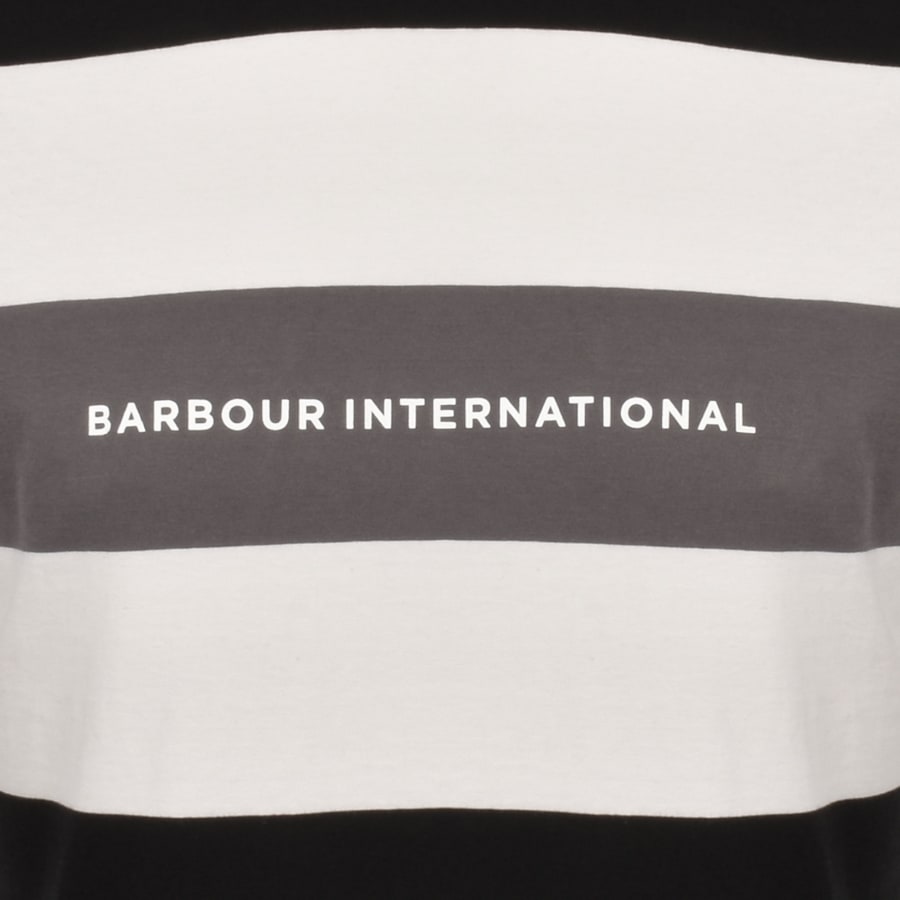 Image number 3 for Barbour International Motor Hoop T Shirt White