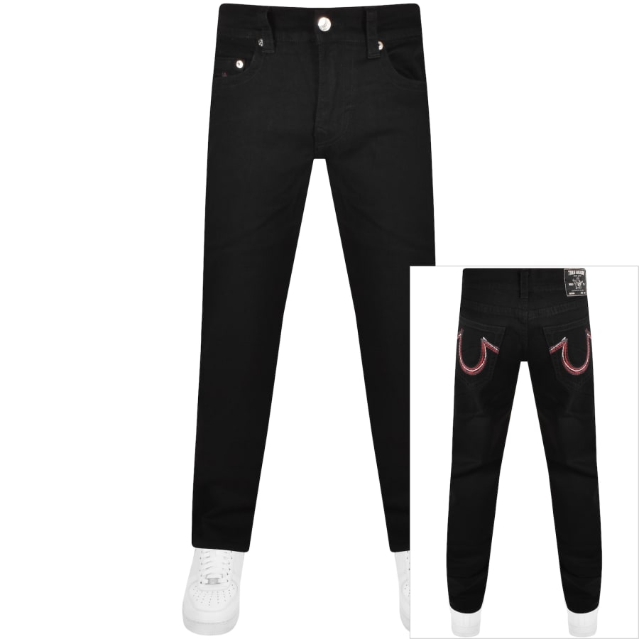 True Religion Ricky Rainbow Logo Jeans Black | Mainline 