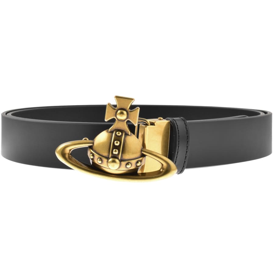 Vivienne Westwood Orb Buckle Belt Black | Mainline Menswear United 