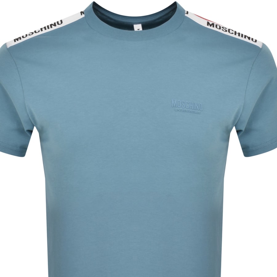 Image number 2 for Moschino Logo T Shirt Blue
