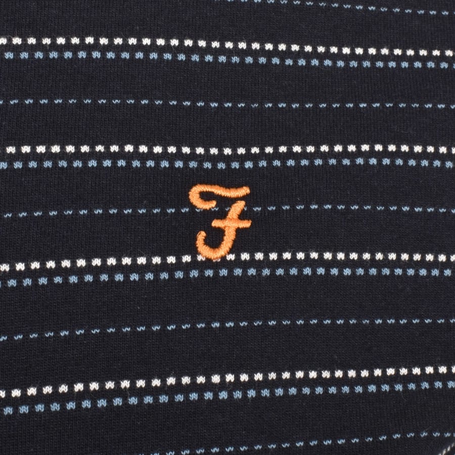 Image number 3 for Farah Pell Stripe T Shirt Navy