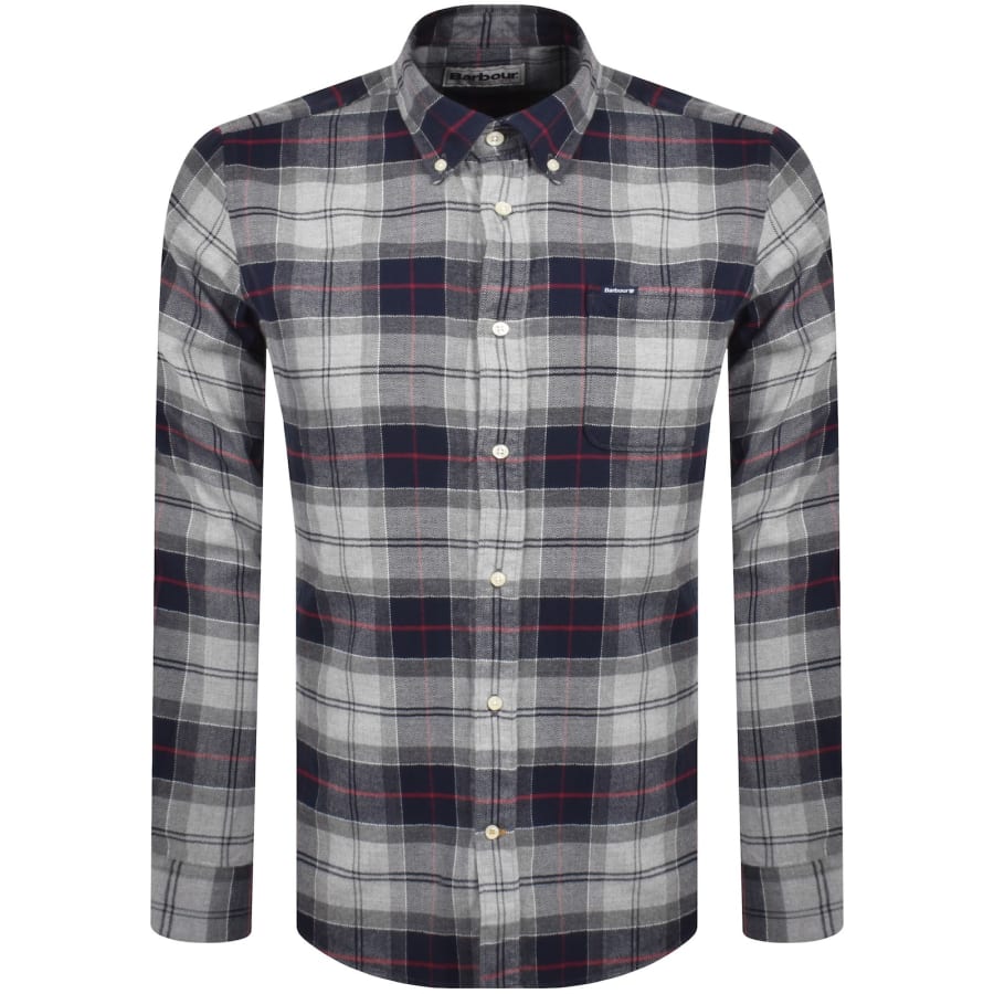 Image number 1 for Barbour Kyeloch Check Tailored Fit Shirt Blue