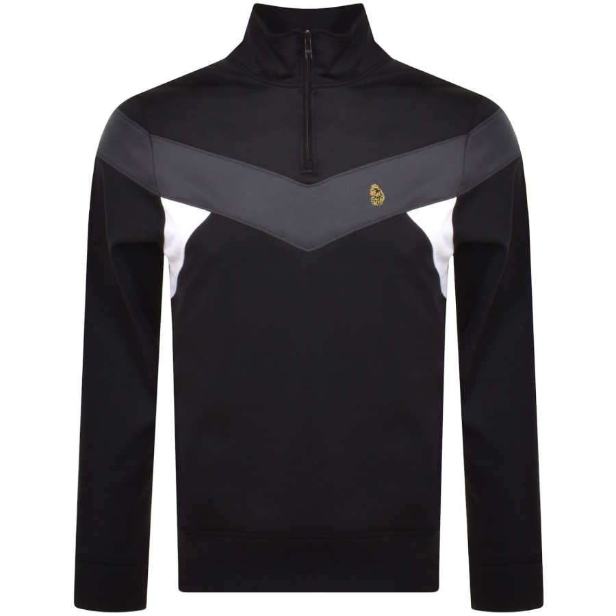 Image number 1 for Luke 1977 Quarter Zip Kratos Sweatshirt Black