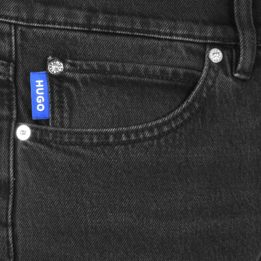 Image number 4 for HUGO Blue Brody Tapered Jeans Dark Wash Grey