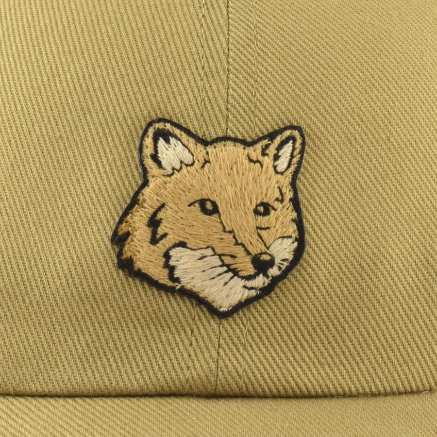 Image number 4 for Maison Kitsune Bold Fox Head Cap Beige