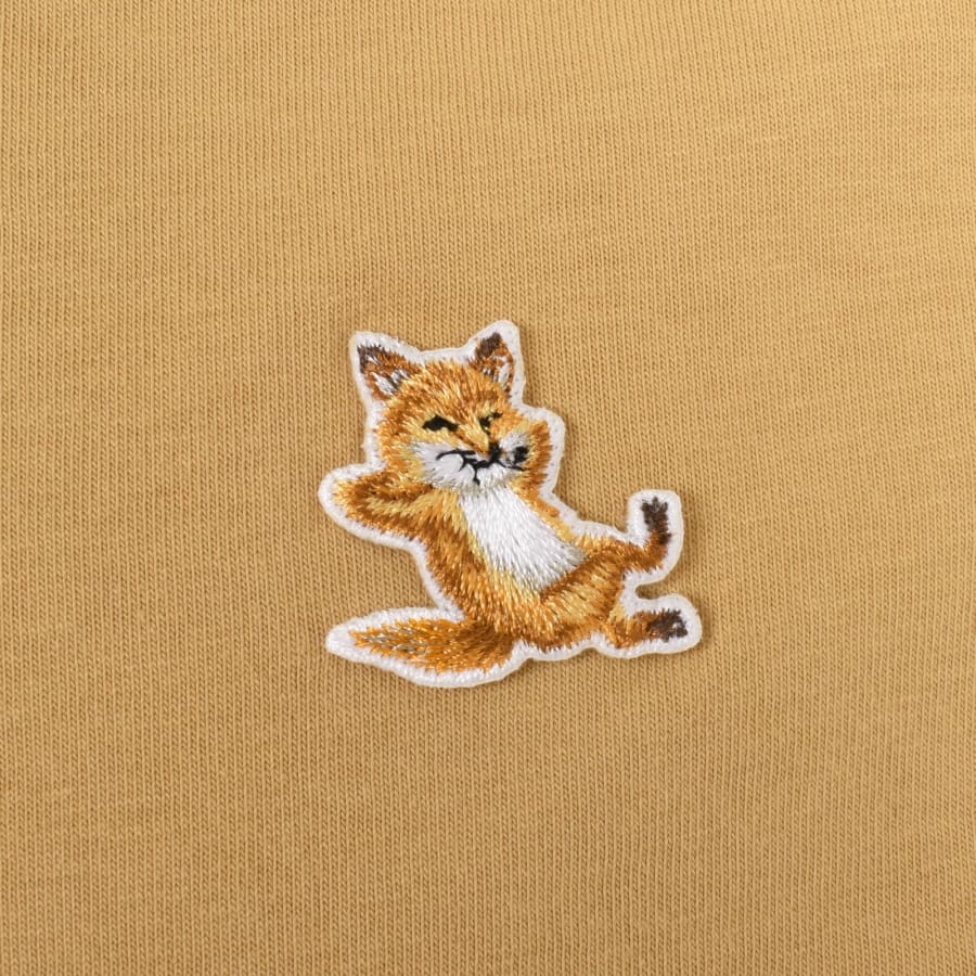 Maison Kitsune Chillax Fox Patch T Shirt Brown | Mainline Menswear  