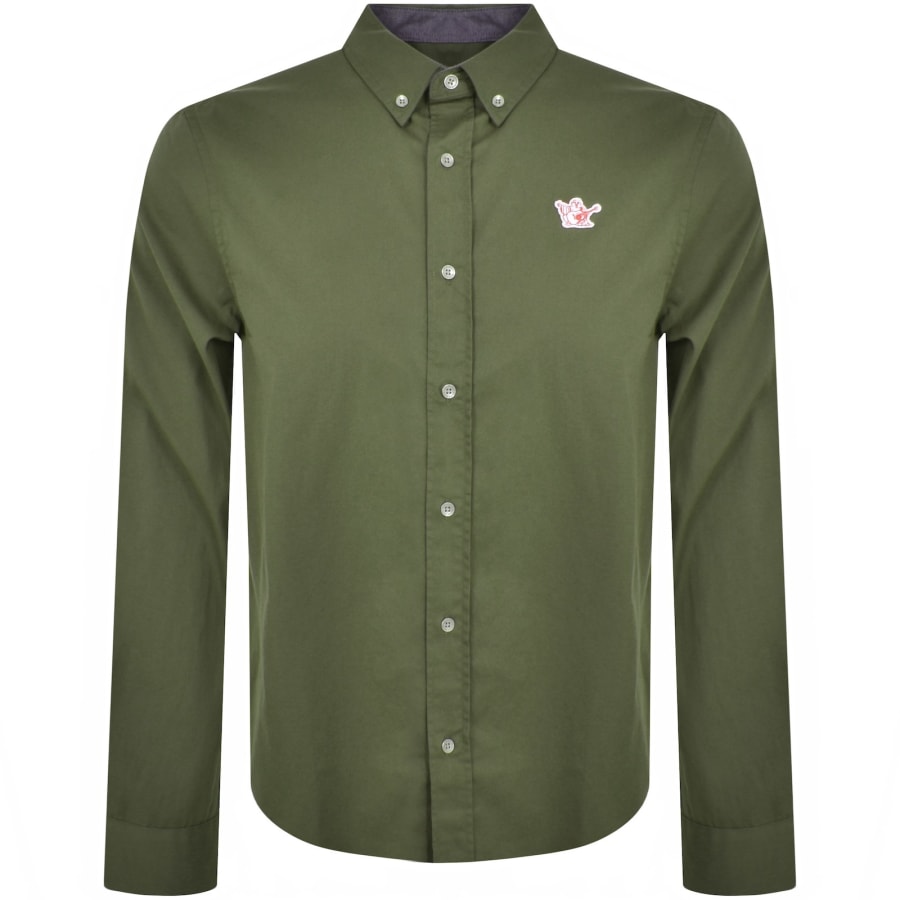 Image number 1 for True Religion Buddha Patch Shirt Khaki