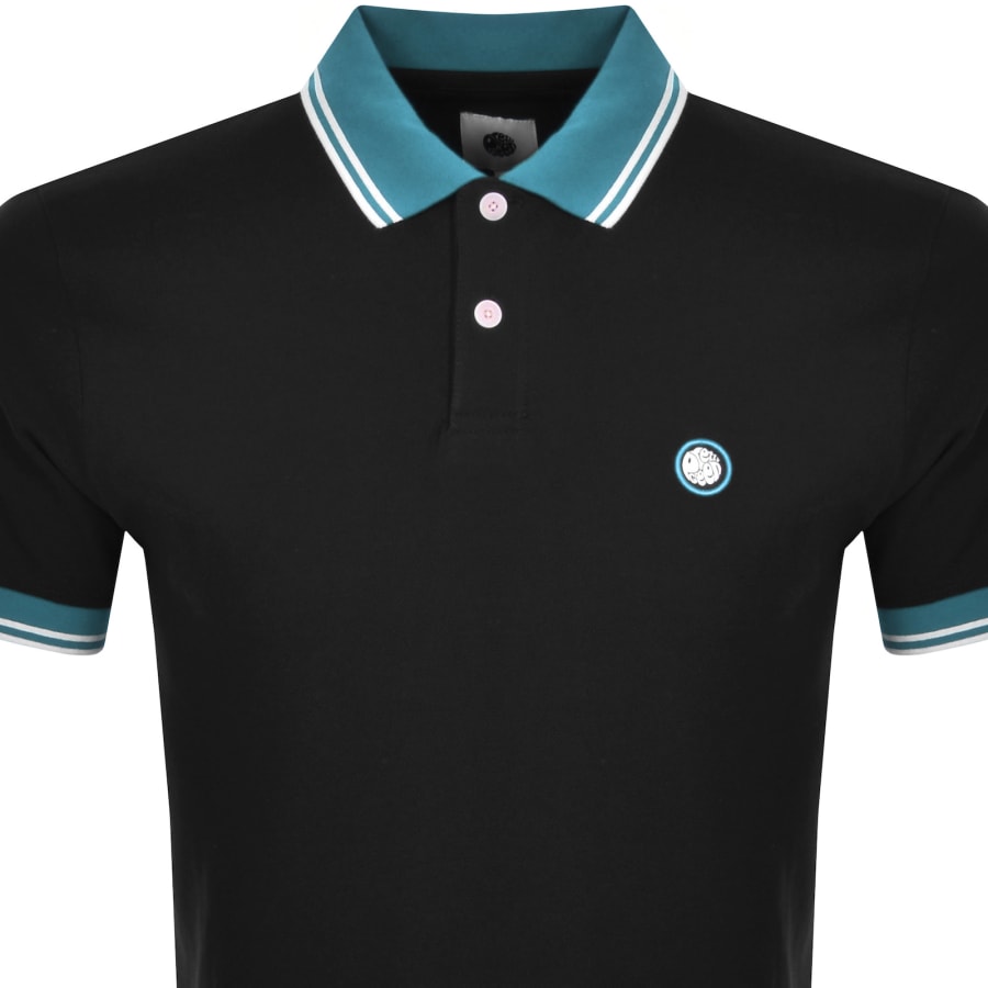 Image number 2 for Pretty Green Tilby Contrast Polo T Shirt Black