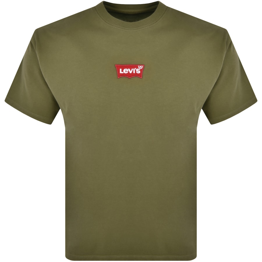 Image number 1 for Levis Vintage Fit Batwing Logo T Shirt Green